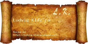 Ludvig Klára névjegykártya