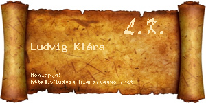 Ludvig Klára névjegykártya